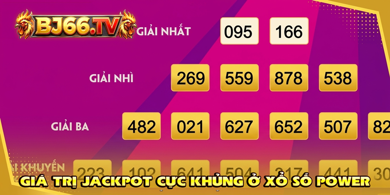 Giải thưởng Jackpot Power 6/55 BJ66